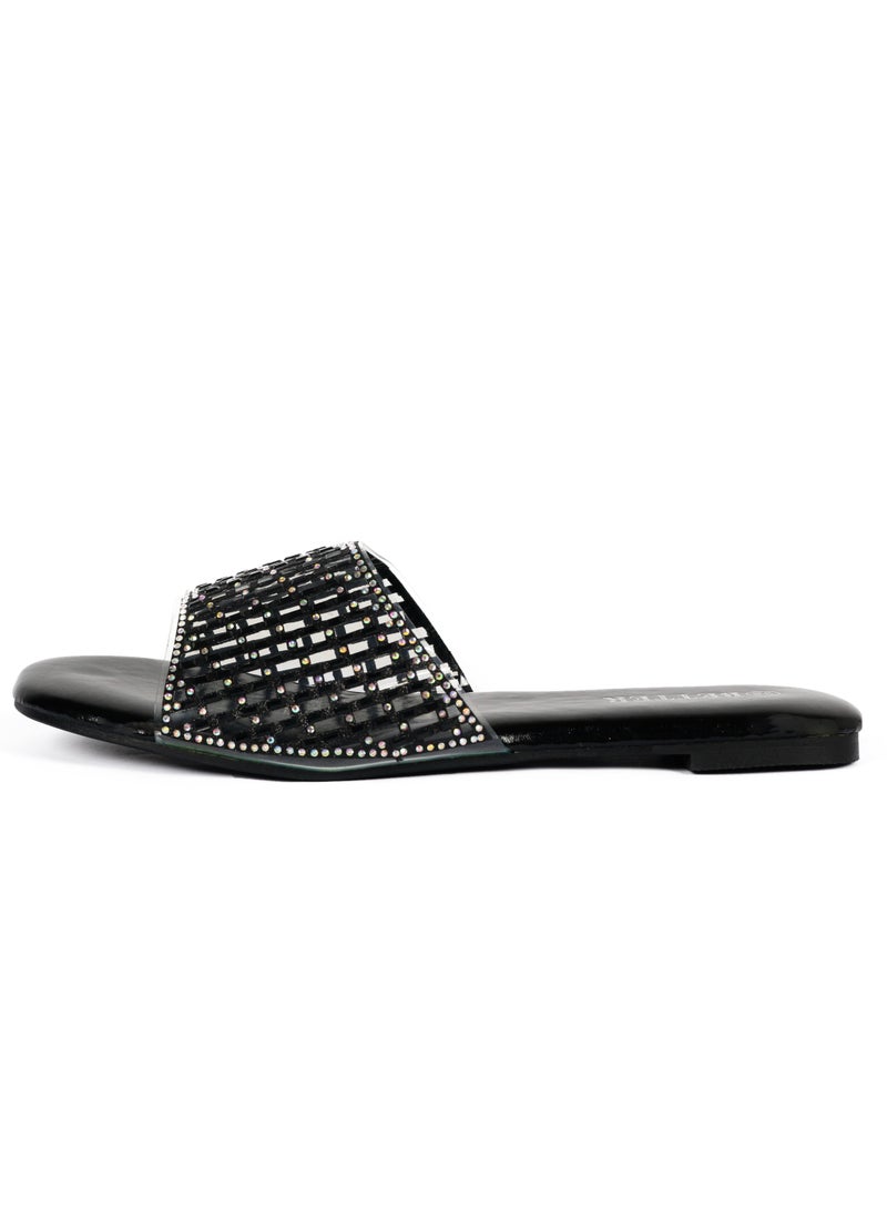 Better Ladies Flat Sandal Black  - Image 4