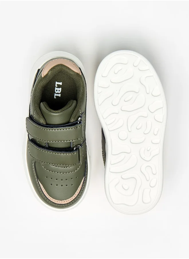 LBL by Shoexpress Boys Panelled Sneakers with Hook and Loop Closure