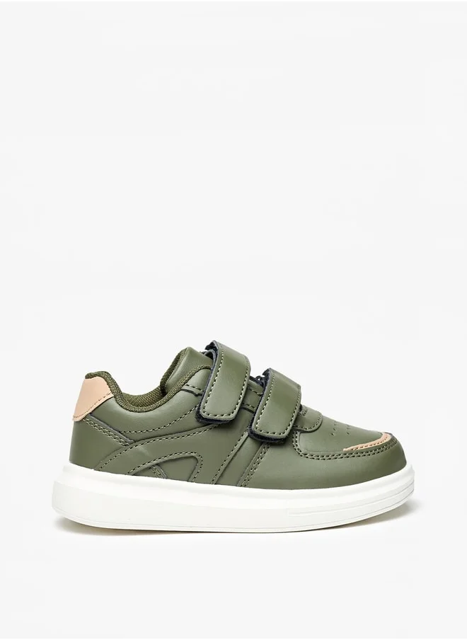 LBL by Shoexpress Boys Panelled Sneakers with Hook and Loop Closure