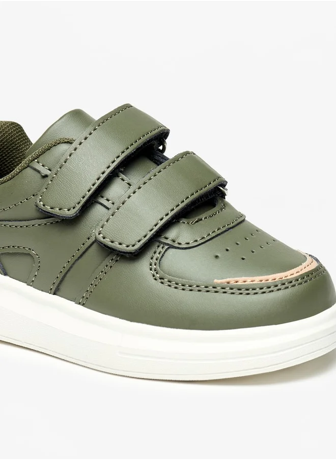 LBL by Shoexpress Boys Panelled Sneakers with Hook and Loop Closure