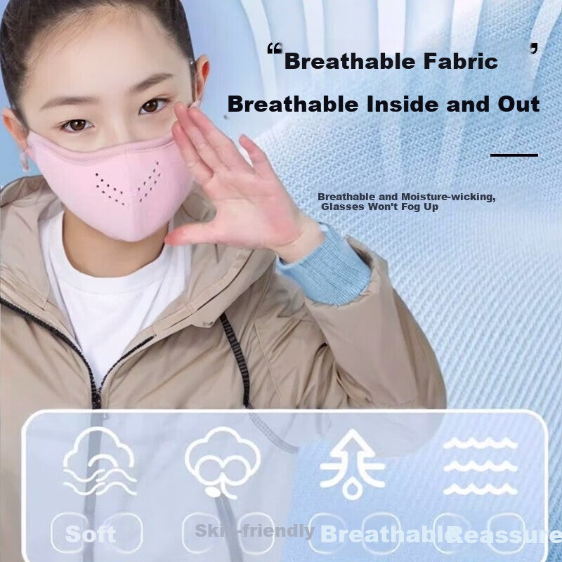 JD Jing Zao Jiamu Children's Warm Mask for Autumn and Winter, Windproof and Coldproof, Eye Protection, Dustproof, Washable, Suitable for School and Cycling, Breathable, Black - Image 4