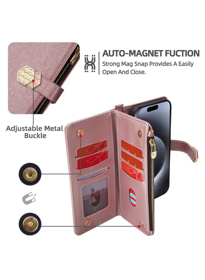 S-TOP Case For Realme C61 4G Crossbody Handle Cross Texture Leather Phone Case - Image 3
