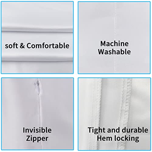 OKBA 12Pcs Sublimation Blanks Pillow Cases White Cushion Covers Blanks Throw Pillow Covers Heat Transfer DIY Custom Picture Pillow Covers Glossy Satin Cushion Covers(18 x 18 inches) - Image 4