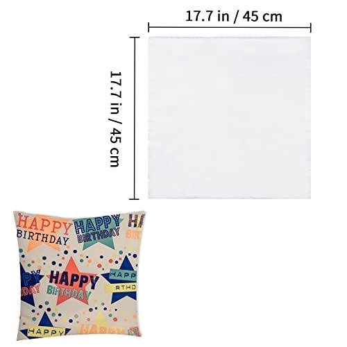 OKBA 12Pcs Sublimation Blanks Pillow Cases White Cushion Covers Blanks Throw Pillow Covers Heat Transfer DIY Custom Picture Pillow Covers Glossy Satin Cushion Covers(18 x 18 inches) - Image 2