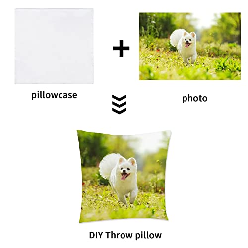 OKBA 12Pcs Sublimation Blanks Pillow Cases White Cushion Covers Blanks Throw Pillow Covers Heat Transfer DIY Custom Picture Pillow Covers Glossy Satin Cushion Covers(18 x 18 inches) - Image 3