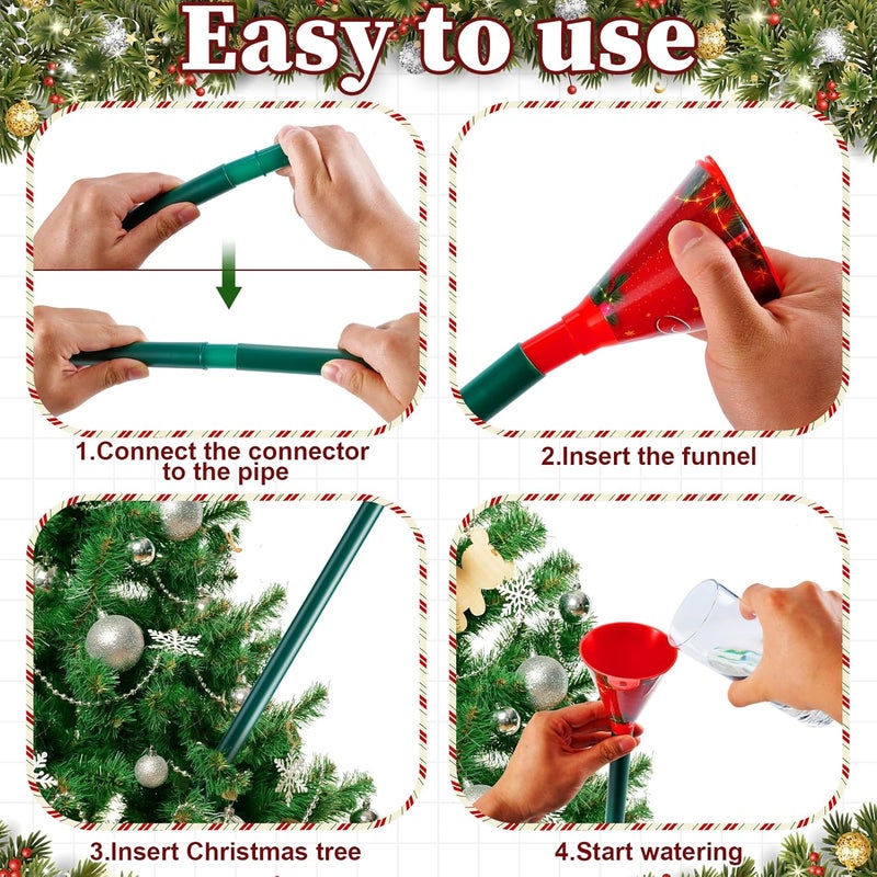 VICAMB 39.3 Inch Christmas Tree Watering Funnel,Christmas Tree Watering System Device,Long Tree Watering Funnel Spout for Indoor Outdoor Xmas Tree - Image 4