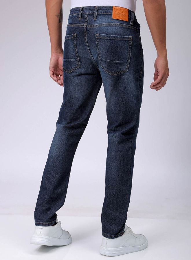 The Indian Garage Co Men Slim Fit Solid Mid-Rise Stretchable Jeans  - Image 2