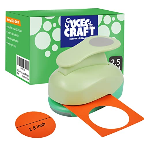 UCEC Circle Punch, 2.5 Inch Circle Hole Punch, Craft Paper Punches Circles Craft Punch Cutters for Handmade Crafting Scrapbooking Cards Arts Fun Projects - Image 1