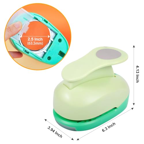 UCEC Circle Punch, 2.5 Inch Circle Hole Punch, Craft Paper Punches Circles Craft Punch Cutters for Handmade Crafting Scrapbooking Cards Arts Fun Projects - Image 2