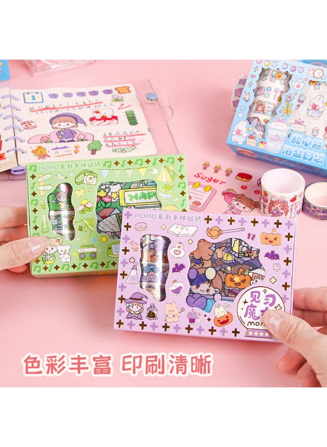 HELPS Creative Cute Pet Hand Account Tape Suit Momo Sauce Hand Account Sticker Diy Handmade Decoration Material Sticker - Image 4