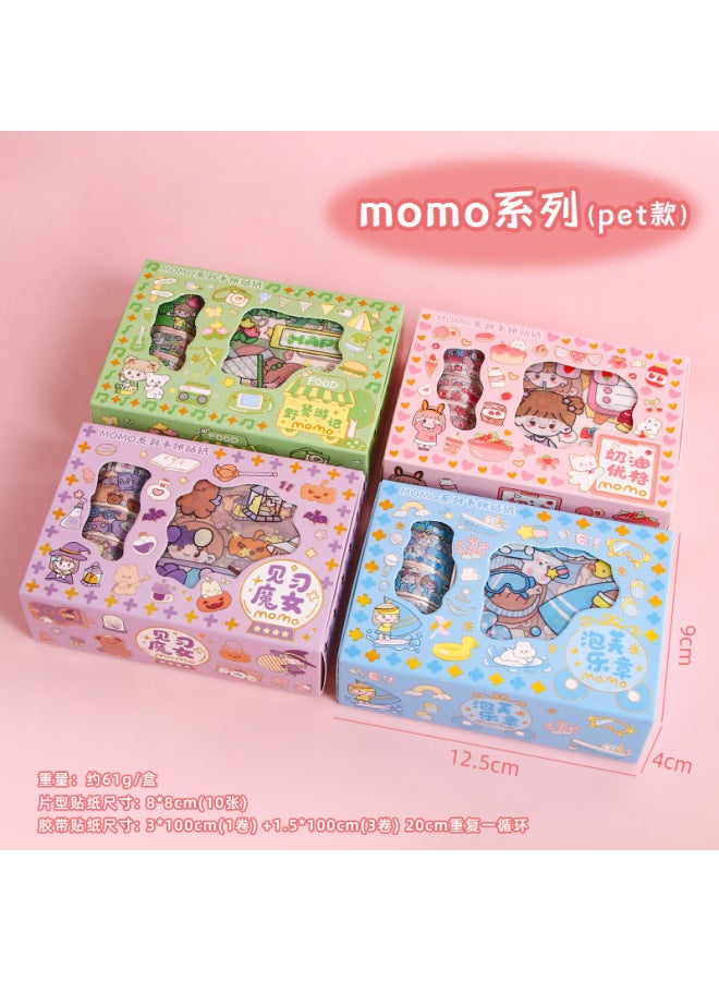 HELPS Creative Cute Pet Hand Account Tape Suit Momo Sauce Hand Account Sticker Diy Handmade Decoration Material Sticker - Image 1