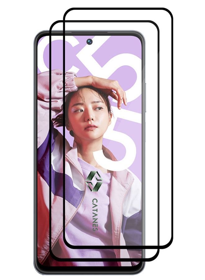 CATANES 2 Pack For Realme C55 Tempered Glass Screen Protector Full Glue Back - Image 2