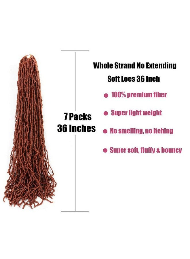 desire4hair 36 Inch 7 Packs Soft Locs Crochet Hair Ginger Color Whole Strand No Extended Long New Faux Locs Pre-looped Super Lightweight Synthetic Hair Braids For Black Women (36inch, 7packs, 350) - Image 2