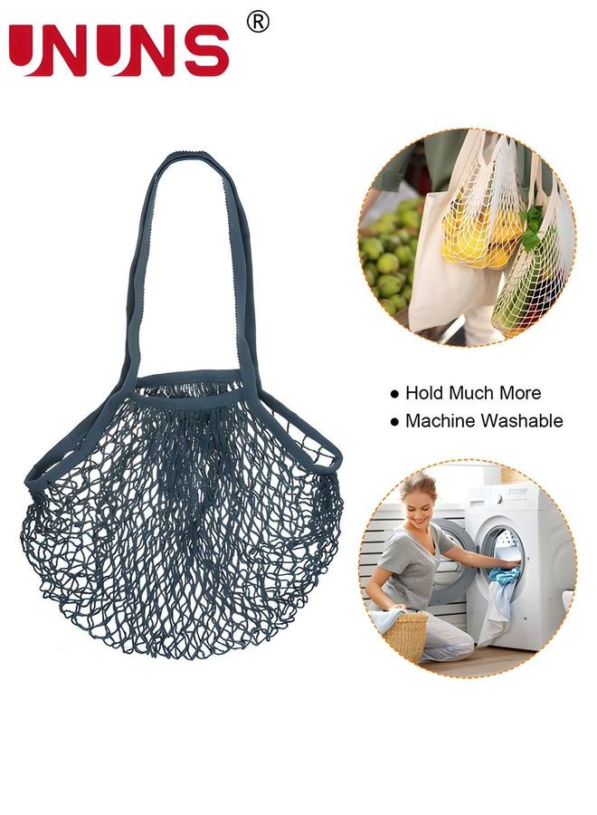 UNUNS Mesh Tote Bags,3 Pack Fruit Net Shopping Bag,Reusable Grocery Bag,3 Colors - Image 5