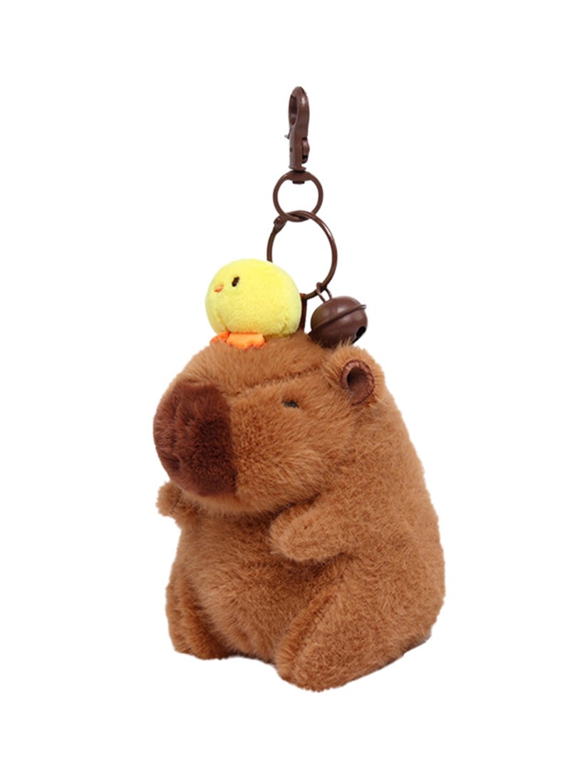 12cm Capybara Duck Pendant Keychain Plush Doll Backpack Accessories Bag Pendant Cartoon Bag Accessories Doll Gift  - Image 1