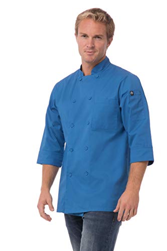 Chef Works Men's Morocco Chef Coat, Blue, 3X-Large - Image 4