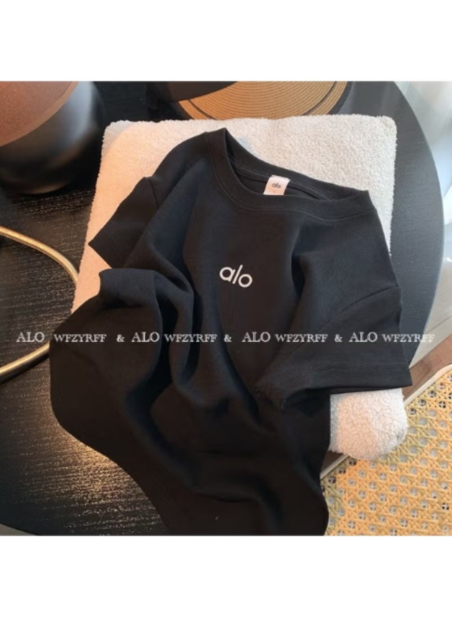 ALO Women's Summer New Short Sleeve Sports T-Shirt - Image 1