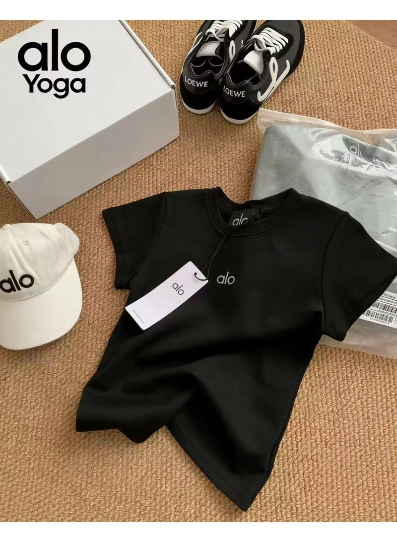 Alo Yoga ALO Women's Summer New Short Sleeve Sports T-Shirt - Image 1