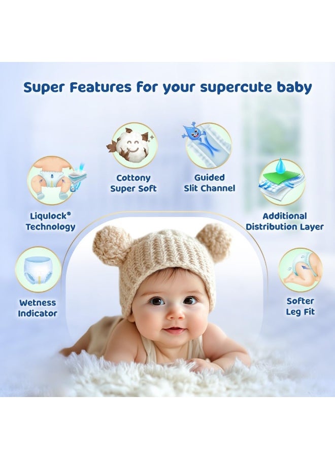 Bumtum Bumtum Baby Diaper Pants, S (Size 2), 4-8 kg, Double Layer Leakage Protection Infused With Aloe Vera, Cottony Soft High Absorb Technology, 78 Diaper  - Image 5
