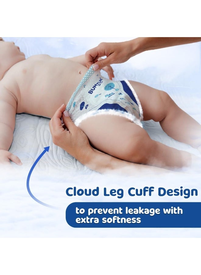 Bumtum Bumtum Baby Diaper Pants, S (Size 2), 4-8 kg, Double Layer Leakage Protection Infused With Aloe Vera, Cottony Soft High Absorb Technology, 78 Diaper  - Image 3