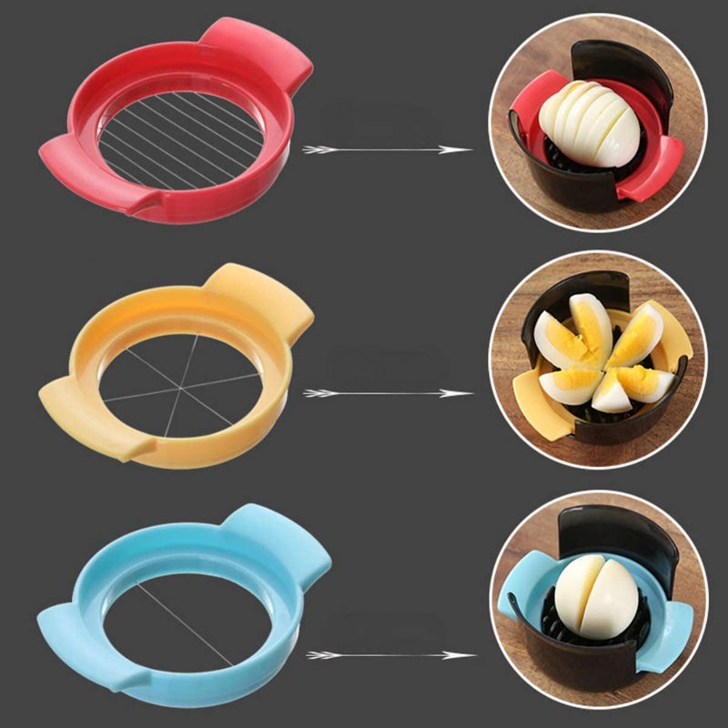 CEPLO Egg Slicer 3in1 Stainless Steel Soft Boiled Egg Cutter Kitchen Accessory tainless Steel Cutting Wire Cut Soft Boiled EggsEgg Chopper Egg Cutter for Hard Boiled Eggs - Image 3