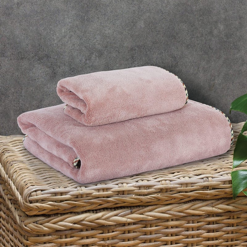 SPREAD SPAIN Microfiber Hand Towels | Set of 2 | Super Soft & Highly Absorbent | 360 GSM | Hand Towel for Gym & Workout Towels | Hanging Loop | 40x60cm (Rose) - Image 4