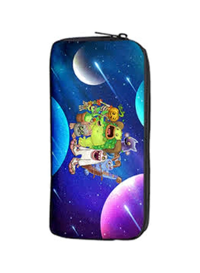 3D new product my singing monsters monster concert print children's two-piece backpack pen bag,4- Schoolbag + pen bag (two-piece set) - Image 2