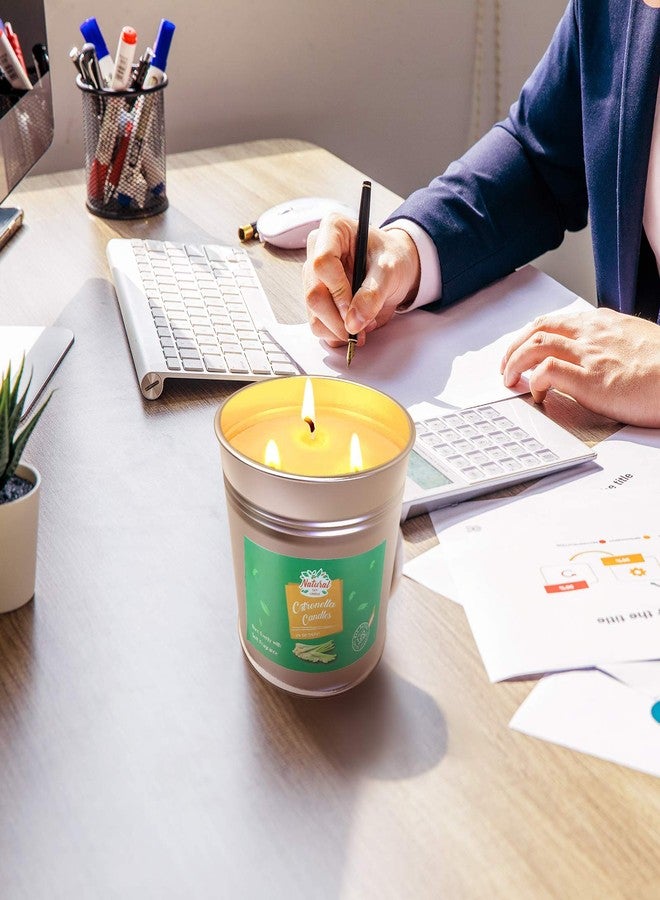 Binyuan Citronella Candles Outdoor Camping Soy Wax 3-Wick Candles for Camping Patio Home, Summer, 2 Packs 20oz - Image 5