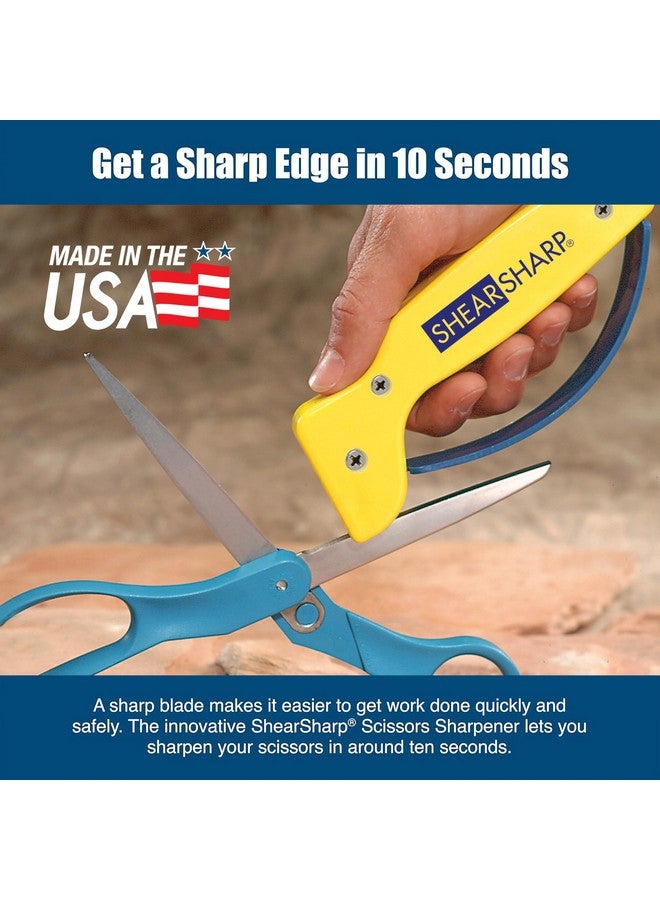 AccuSharp أداة شحذ المقصات AccuSharp ShearSharp، شفرة كربيد التنغستن الماسية لشحذ المقصات، مقصات الحدائق، مقصات المطبخ، مقصات التحوط، أصفر - Image 5