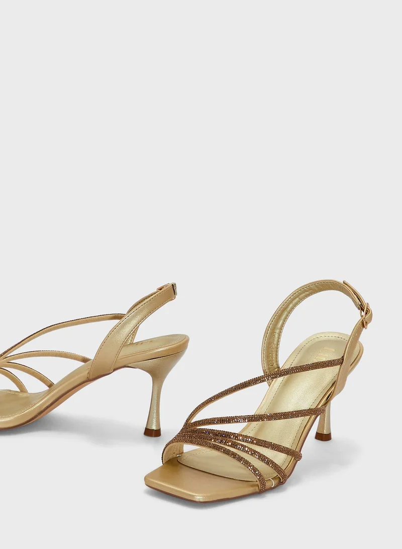 ايلا ليمتد اديشن Strappy Embellished Heeled Sandals