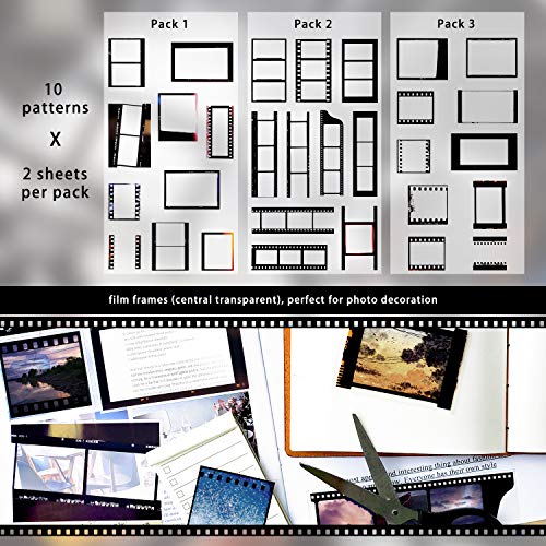 Mayplous 5 Packs Retro Film Strip Stickers, Camera Photo Border Decals for Scrapbooking, Photo Albums, Journaling, Card Making (Memories) - Image 2