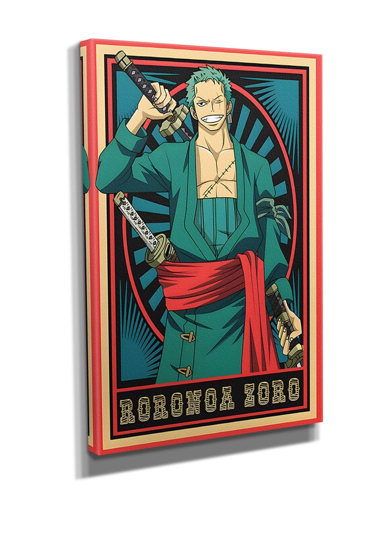 مودكلاس لوحة جدارية كانفس بإطار خشبي  ون بيس زورو - Image 3