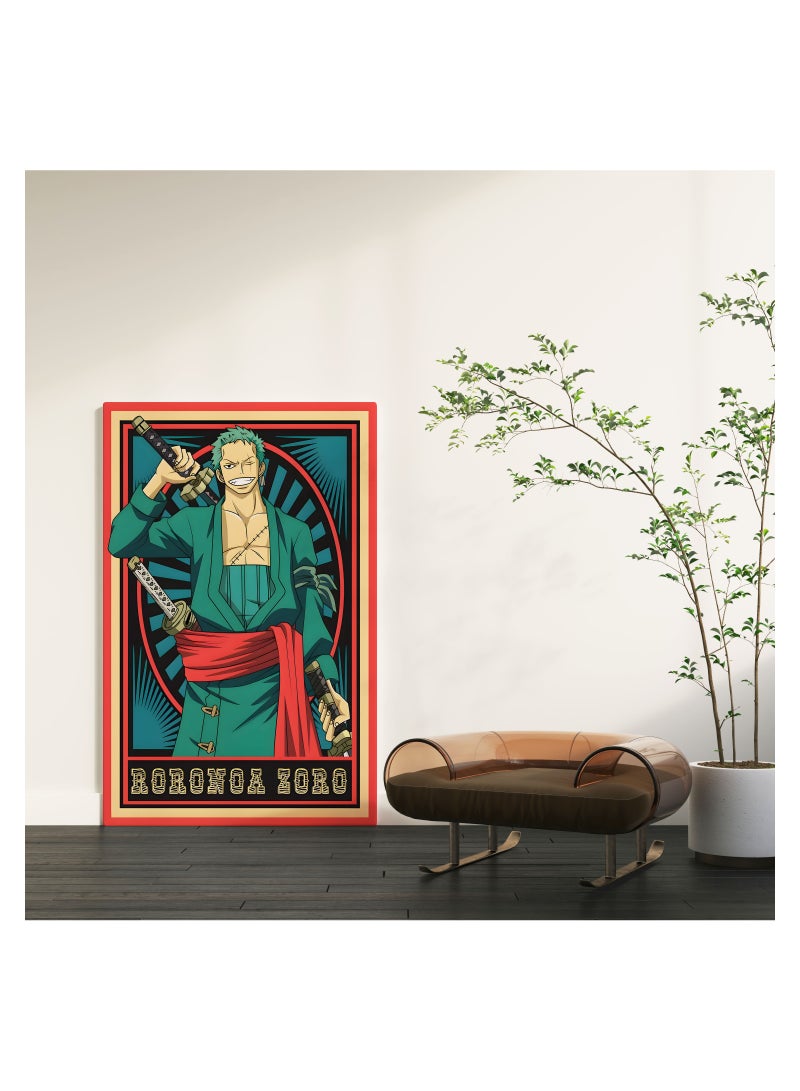 مودكلاس لوحة جدارية كانفس بإطار خشبي  ون بيس زورو - Image 2
