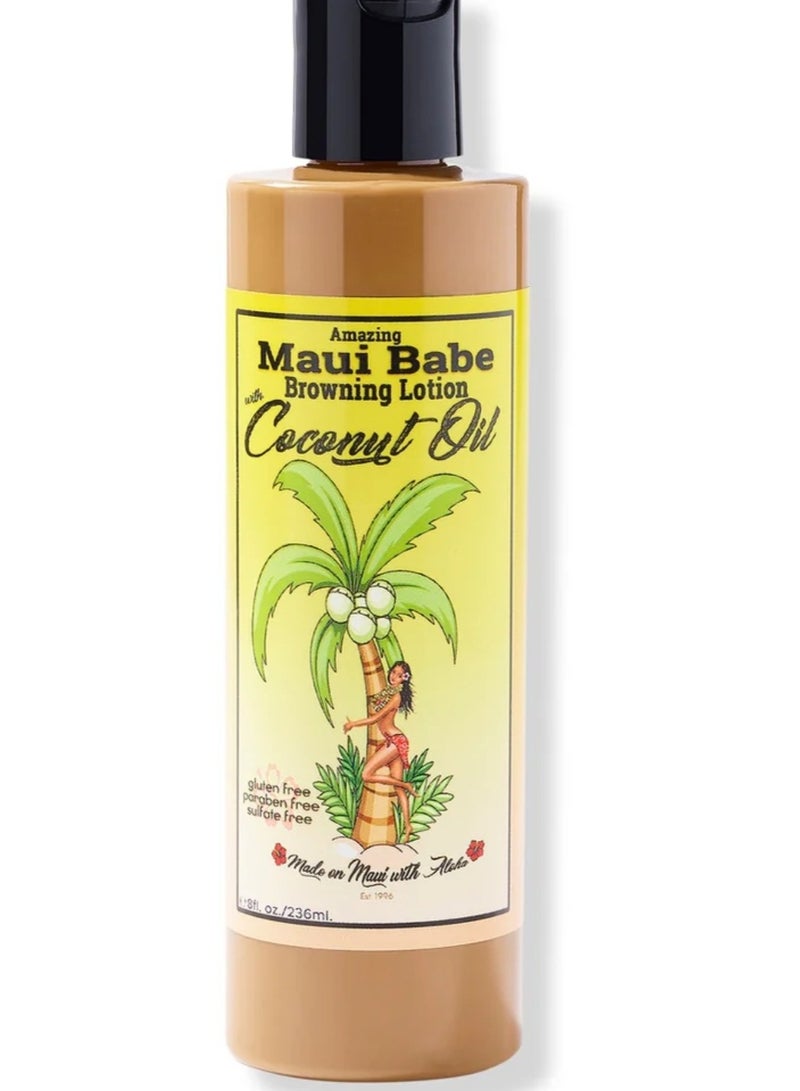 Maui babe browning lotion with coconut oil 236ml - Image 2
