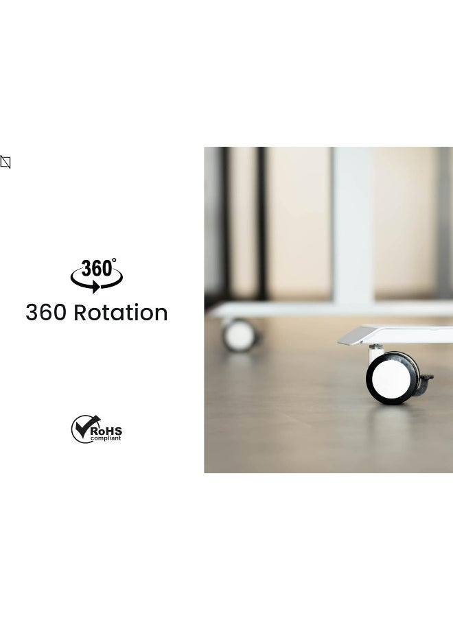 NAVODESK Navodesk Height Adjustable Desk Casters, Standing Desk Wheels With locking system, Set of 4 pcs (Black & White)  - Image 4
