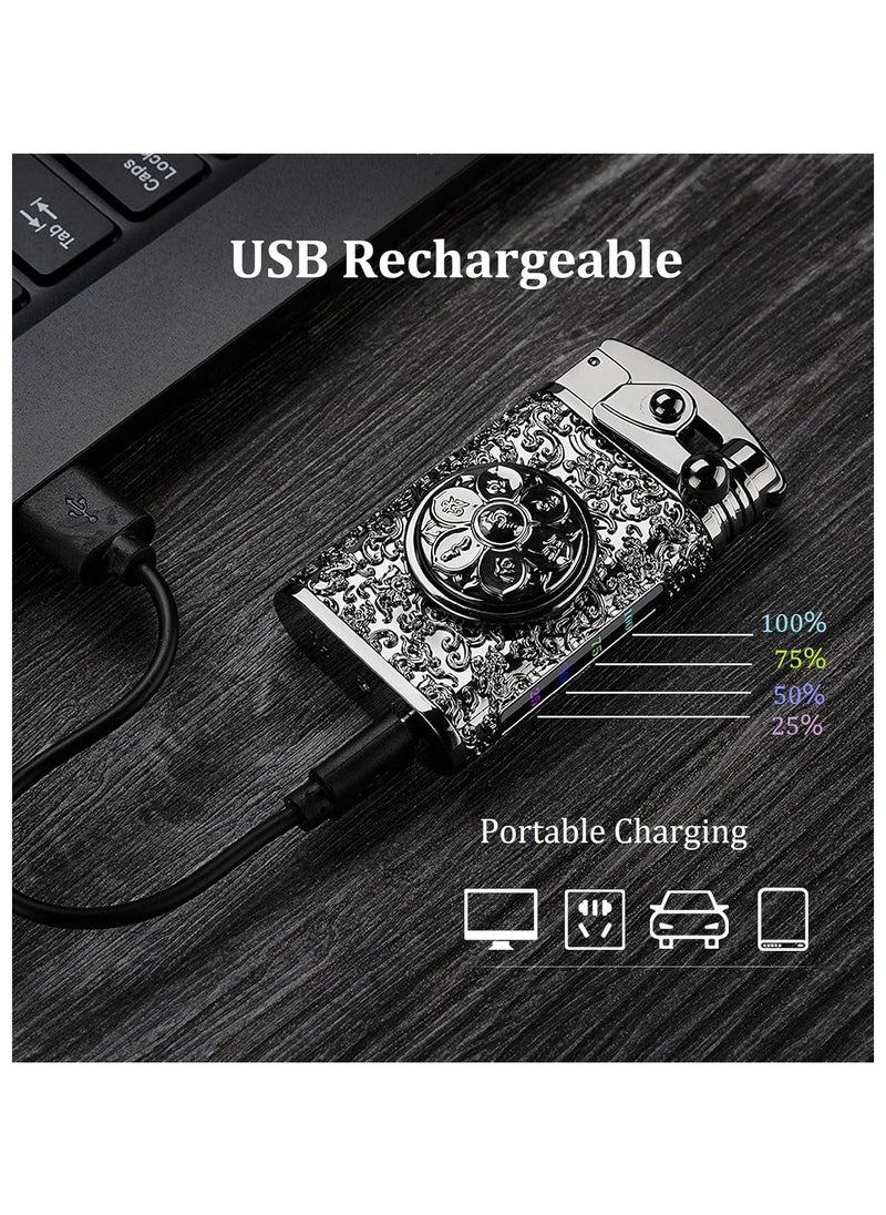 Generic Waterproof Electric Lighter,Outdoor USB Rechargeable Flameless Lighter,Windproof Dual Arc Plasma Lighters  - Image 3