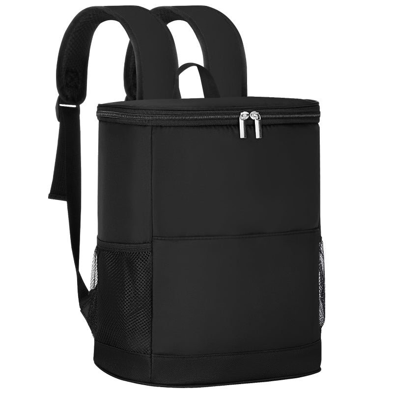 Natural Style Insulated Cooler Backpack 30 Cans - Leak Proof Beer Backpack Lightweight Cooler Bag for Travel, Camping, Beach, Lunch (Black) - Image 1