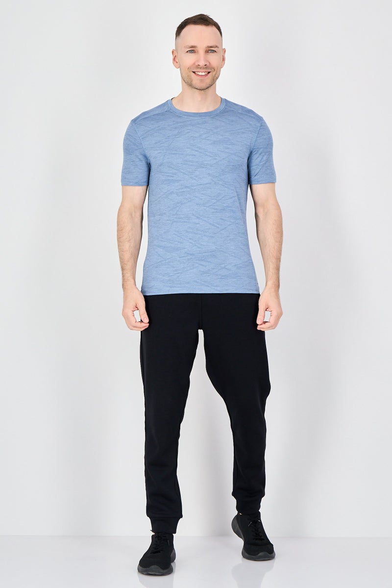 MOTION Men Sportswear Fit Short Sleeve Training T-Shirt, Light Blue - Image 4