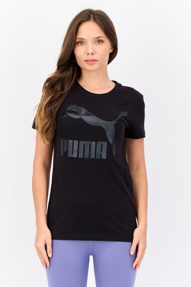 PUMA Women Sportswear Fit Short Sleeves Outdoor Top, Black - Image 1
