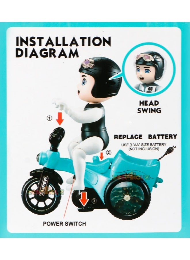 TOY GARDEN Stunt Tricycle with 360° Rotation | Bump & Go Dancing Motorcycle Toy | Flashing Lights & Sound | Musical Bicycle Toy for Kids | Multicolor  - Image 5
