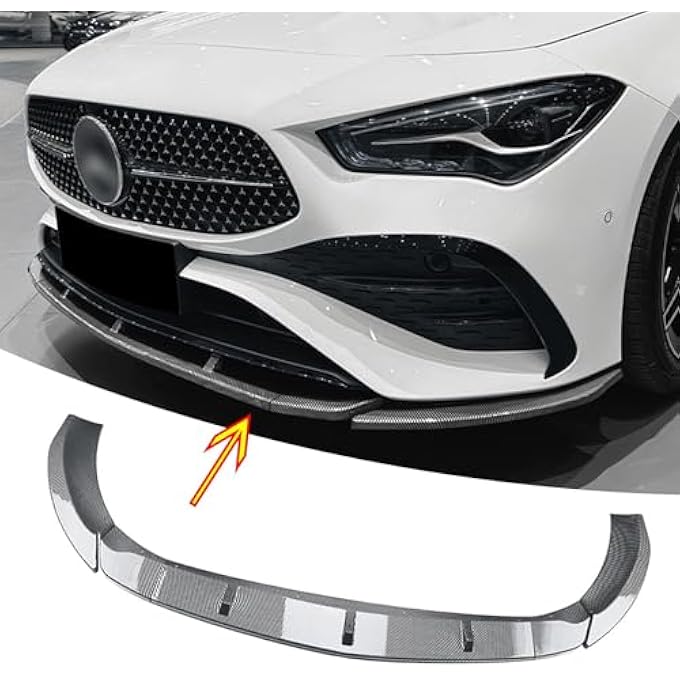 FINMOKAL Carbon Fiber Look Front Bumper Spoiler Splitters Lip Compatible with Benz A Class W177 CLA Class C118 X118 AMG 2023 2024+ - Image 2