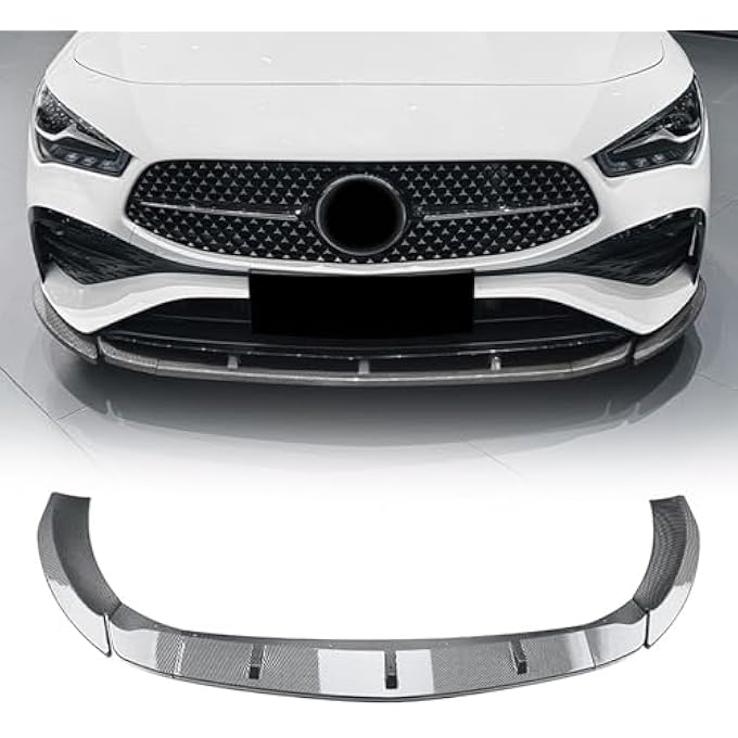 FINMOKAL Carbon Fiber Look Front Bumper Spoiler Splitters Lip Compatible with Benz A Class W177 CLA Class C118 X118 AMG 2023 2024+ - Image 1
