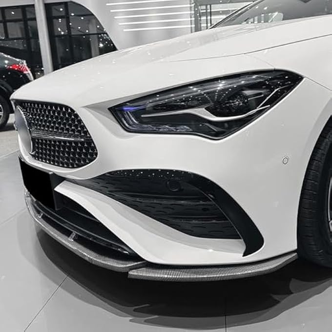 FINMOKAL Carbon Fiber Look Front Bumper Spoiler Splitters Lip Compatible with Benz A Class W177 CLA Class C118 X118 AMG 2023 2024+ - Image 5