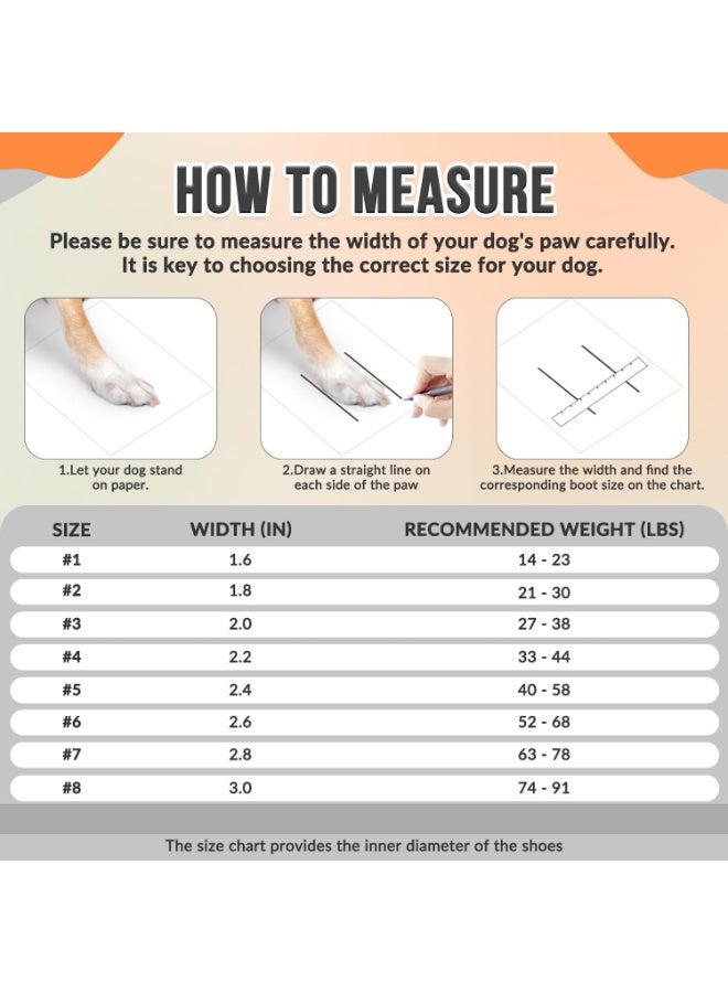 Dog Shoes for Large Dogs, Medium Dog Boots & Paw Protectors for Hardwood Floors, Outdoor Dog Booties for Hot Pavement Winter Snow Hiking, Breathable Dog Shoes with Reflective Strips - Image 4