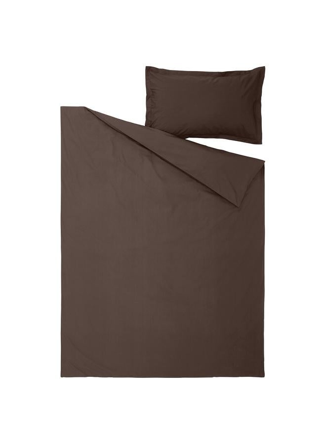 erorex Duvet Cover And Pillowcase, Brown, 150X200/50X80 Cm - Image 5