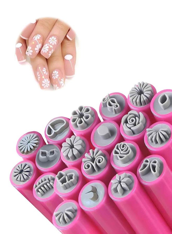 20 قطعة من أقلام ختم فن الأظافر من Geyynow، DIY Sellos Artesanales Para Uñas للنساء والفتيات - Image 1