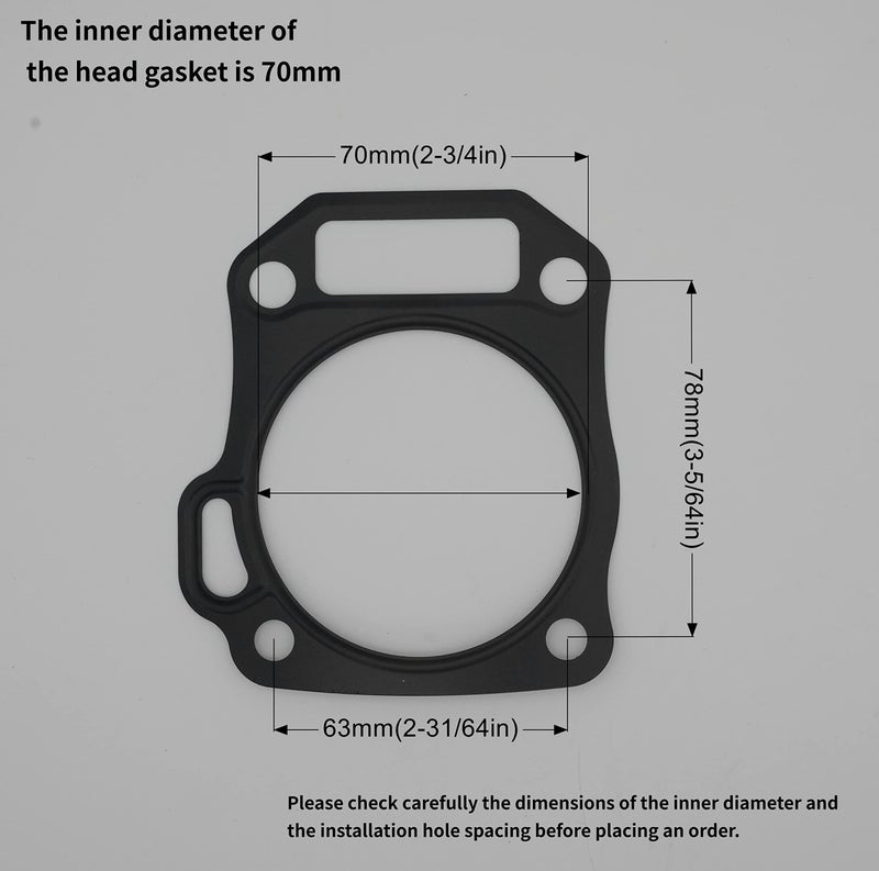 Strongthium Non Hemi Gasket Set Kit for 212 Predator Tillotson Lifan Ducar Locin Lifan 210 213 224 Mini Bike Go Kart Engine Upgrade Rebuild 212cc 224cc - Image 2