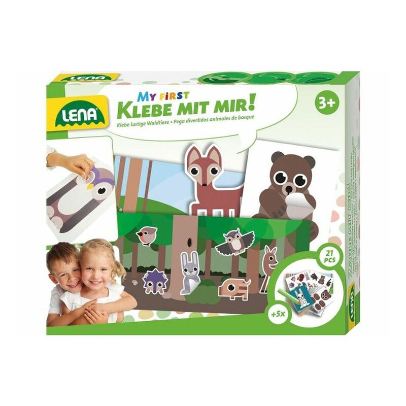 LENA Let´S Glue Together Forest Animals 42631