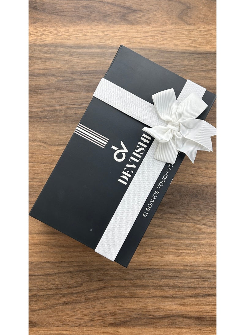 ديفوشي طقم ديفوشي رجالي فاخر – ساعة يد استيل ذهبي و فضي + قلم + كبك – ضمان سنتين - Image 5