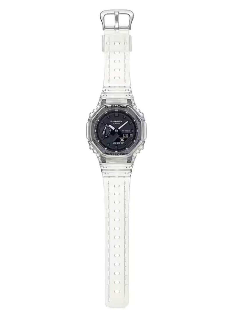 G-SHOCK Analog Digital Transparent Resin Band Watch For Men's GA-2100SKE-7ADR  - Image 3